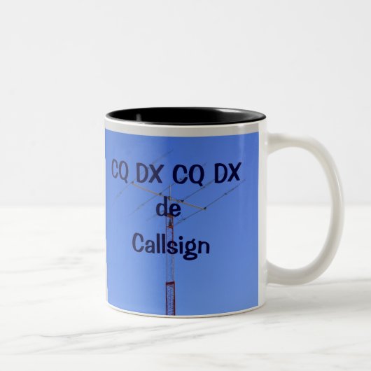 Radio amateur CQ DX et Callsign Mug (Droit)