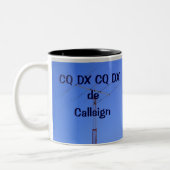 Radio amateur CQ DX et Callsign Mug (Gauche)