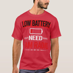 Radio-amateurradio met lage batterijduur t-shirt