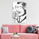 Radio Announcer Canvas Afdruk (Insitu (Woonkamer))