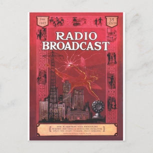 Radio Broadcast-Red Briefkaart