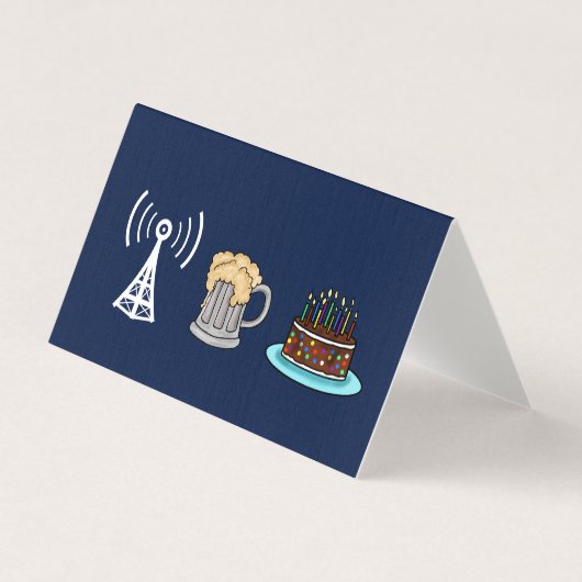 Radio de jambon répéteur, carte d'anniversaire de  (Front)