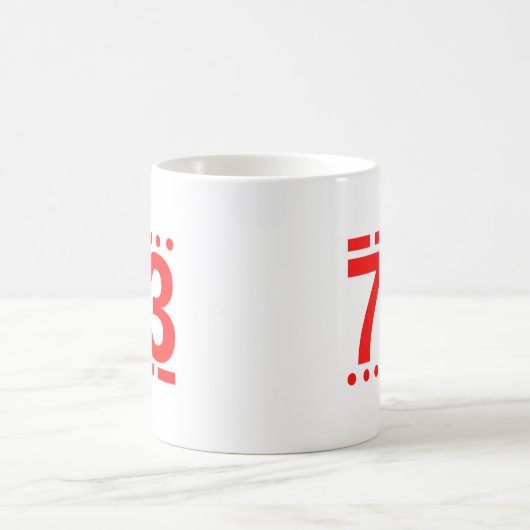 Radio Exploitant met uurwerker 73 - Radio-enthousi Koffiemok (Center)