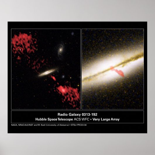 Radio Galaxy 0313192 Hubble Telescope Poster (Voorkant)