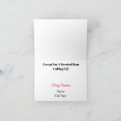 Radio Ham Opérateur Dans Lit Carte de Noël (Intérieur)