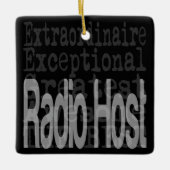 Radio Host Extraordinaire Keramisch Ornament (Voorkant)