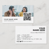 Radio Host QR-code Business Car Visitekaartje (Voorkant / Achterkant)