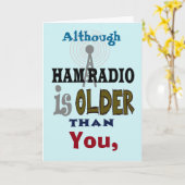 Radio Jambon Plus Ancien Que Vous Carte Anniversai (Fleur jaune)