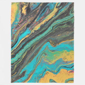 Radio King 3 Turquoise Geode Abstracte Deken