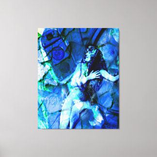 Radio luisteren canvas afdruk