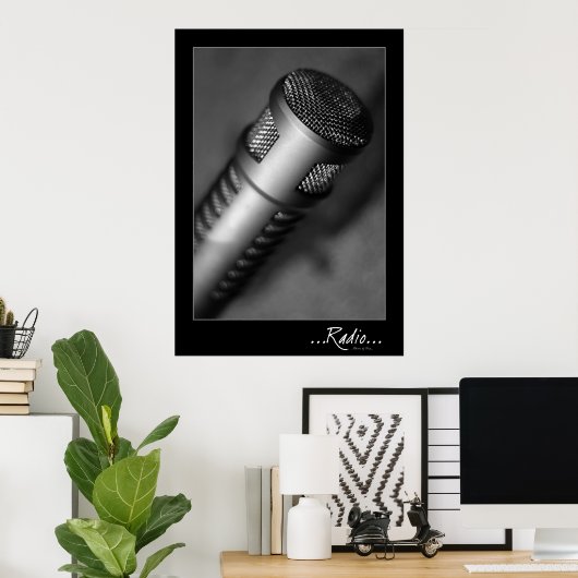 RADIO: microfoon Poster (Thuiskantoor)