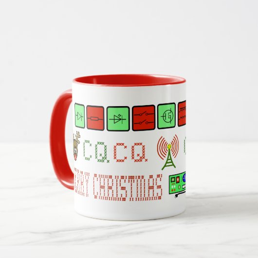 Radio Multi-Graphical Kerstmis Mok van de Ham met  (Voorkant links)