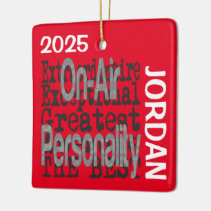 Radio-on-air persoonlijkheid Buitengewone CUSTOM Keramisch Ornament