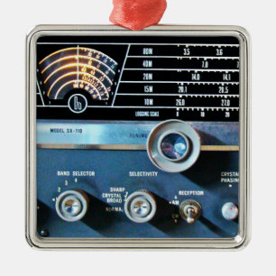  radio-ontvanger met korte golven metalen ornament