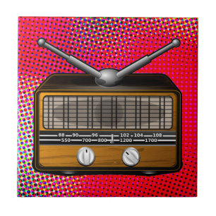 Radio Retro Pop Art Tegeltje