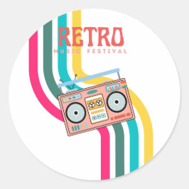 Radio Retro Ronde Sticker