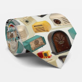 radio retro  stropdas dubbelzijdig (Opgerold)