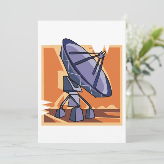 Radio Telescope BuitRuimtewetenschap Kaart (Staand voorkant)