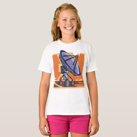 Radio Telescope BuitRuimtewetenschap T-shirt (Voorkant volledig)