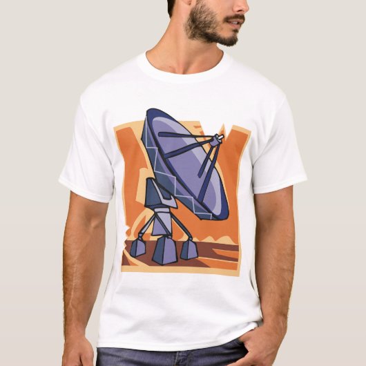 Radio Telescope BuitRuimtewetenschap T-shirt (Voorkant)