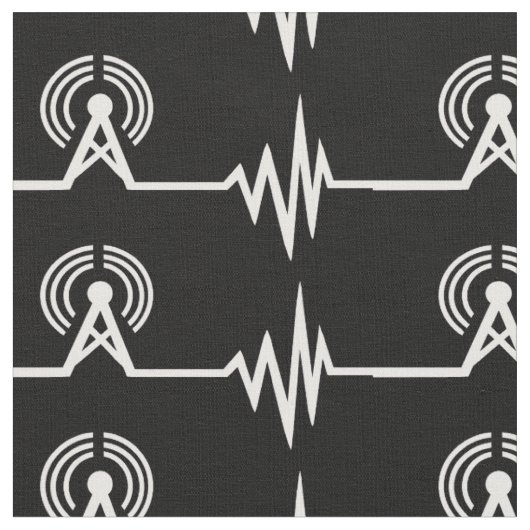 Radio Transmitter Frequency Wave Lines Fabric Stof (Close Up)