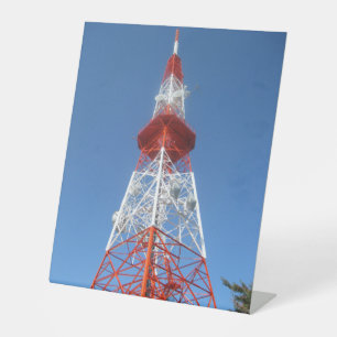 Radio-tv-uitzendingtoren Reclamebord Met Voetstuk