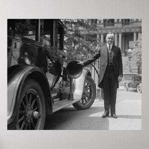Radio uitgerust met Antiek auto, 1920s Poster