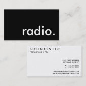 radio. visitekaartje (Voorkant / Achterkant)