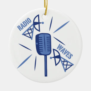 Radio Waves Keramisch Ornament