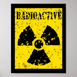 RADIOACTIEF-4 HET RADIOACTIEVE TEKEN GRAP VAN HET POSTER