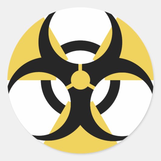 Radioactief biogevaar ronde sticker (Voorkant)