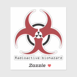 radioactief biohazard sticker