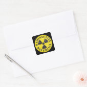 Radioactief materiaal vierkante sticker (Envelop)