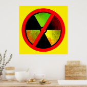 Radioactief No Nukes Anti-Nuclear Poster (Keuken)