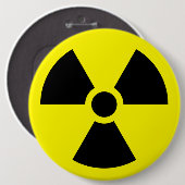 Radioactief Ronde Button 6,0 Cm (Voorkant /achterkant)