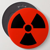 Radioactief Ronde Button 6,0 Cm (Voorkant /achterkant)