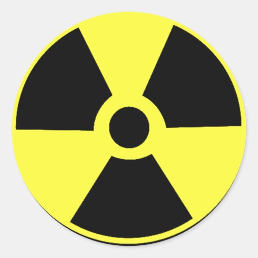Radioactief Ronde Sticker (Voorkant)