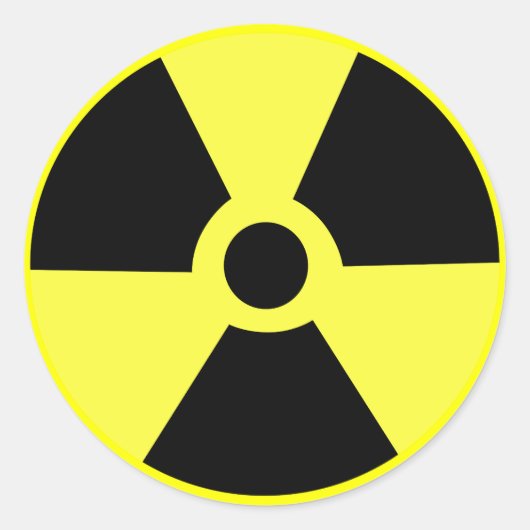 Radioactief Ronde Sticker (Voorkant)