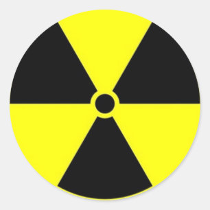 Radioactief Ronde Sticker