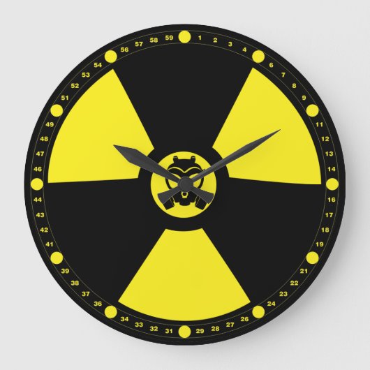 Radioactief Symbol Grote Klok (Voorkant)