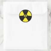 Radioactief Symbol Ronde Sticker (Tas)
