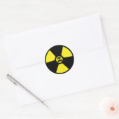 Radioactief Symbol Ronde Sticker (Envelop)