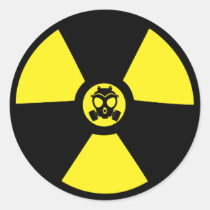 Radioactief Symbol Ronde Sticker