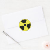 Radioactief Symbol Ronde Sticker (Envelop)