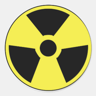 Radioactief Symbol Ronde Sticker