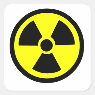 Radioactief Symbol Vierkante Sticker