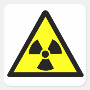 Radioactief Symbol Vierkante Sticker