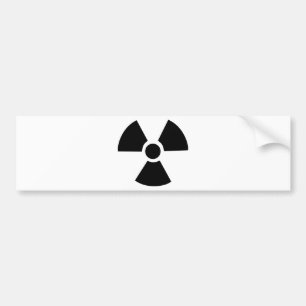 Radioactief symbool bumpersticker