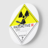 Radioactief transport Bord CAT 3 klok (Hoek)