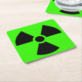 Radioactief Vierkante Kartonnen Onderzetter (Schuin)